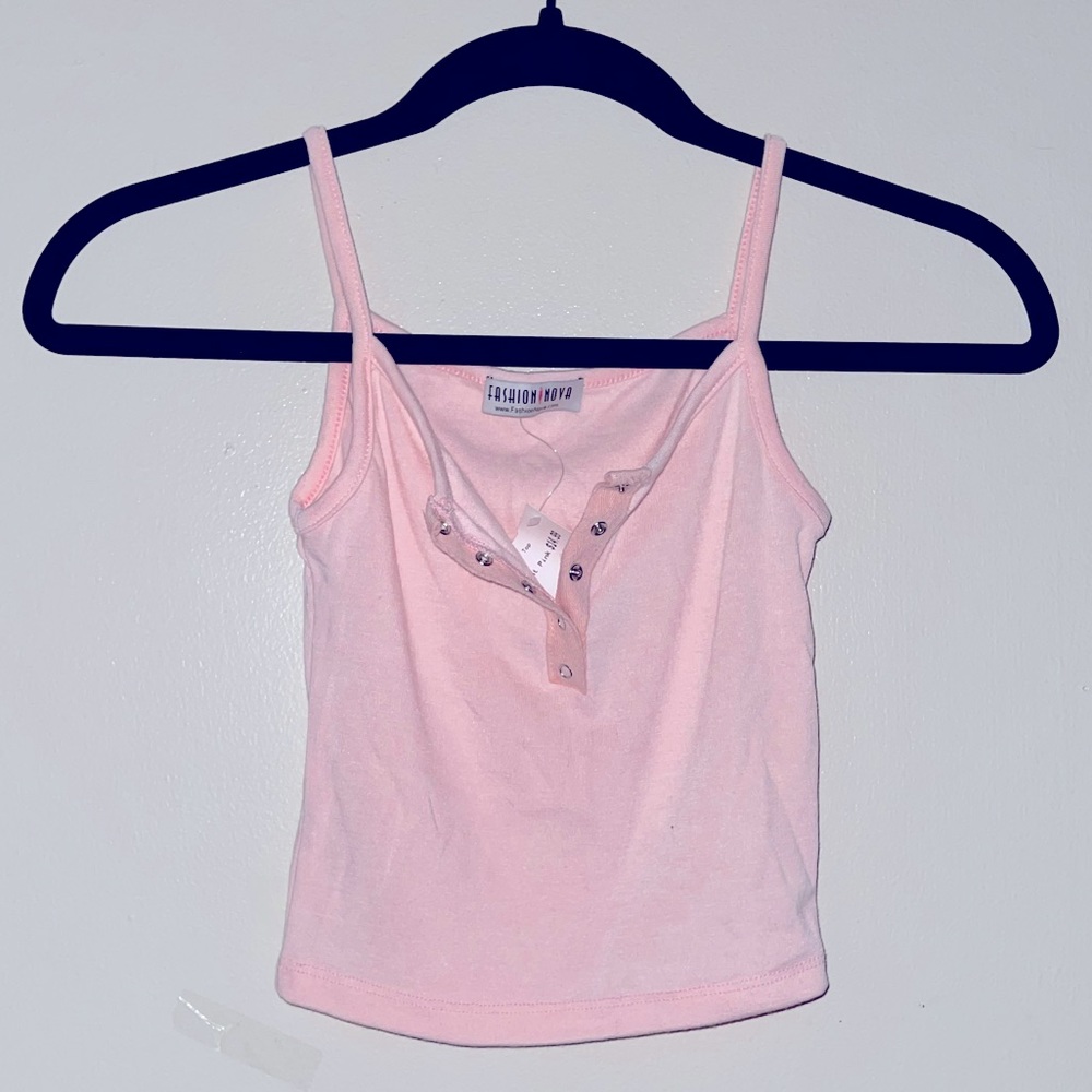Fashion Nova light pink cropped tank